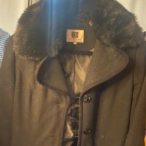 Laundry by Design Black Outerwear with Faux Fur